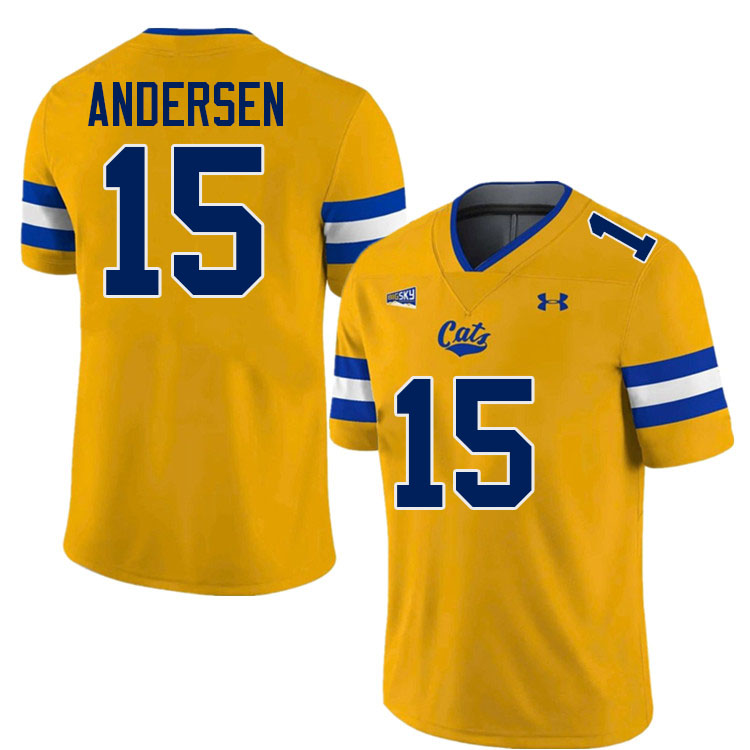 Montana State Bobcats #15 Troy Andersen College Football Jerseys,Uniforms Stitched-Gold